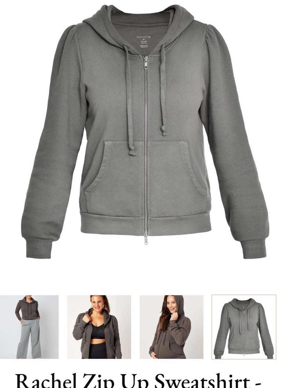PERFECTDD Rachel Zip-Up Hoodie Jacket - Gray
